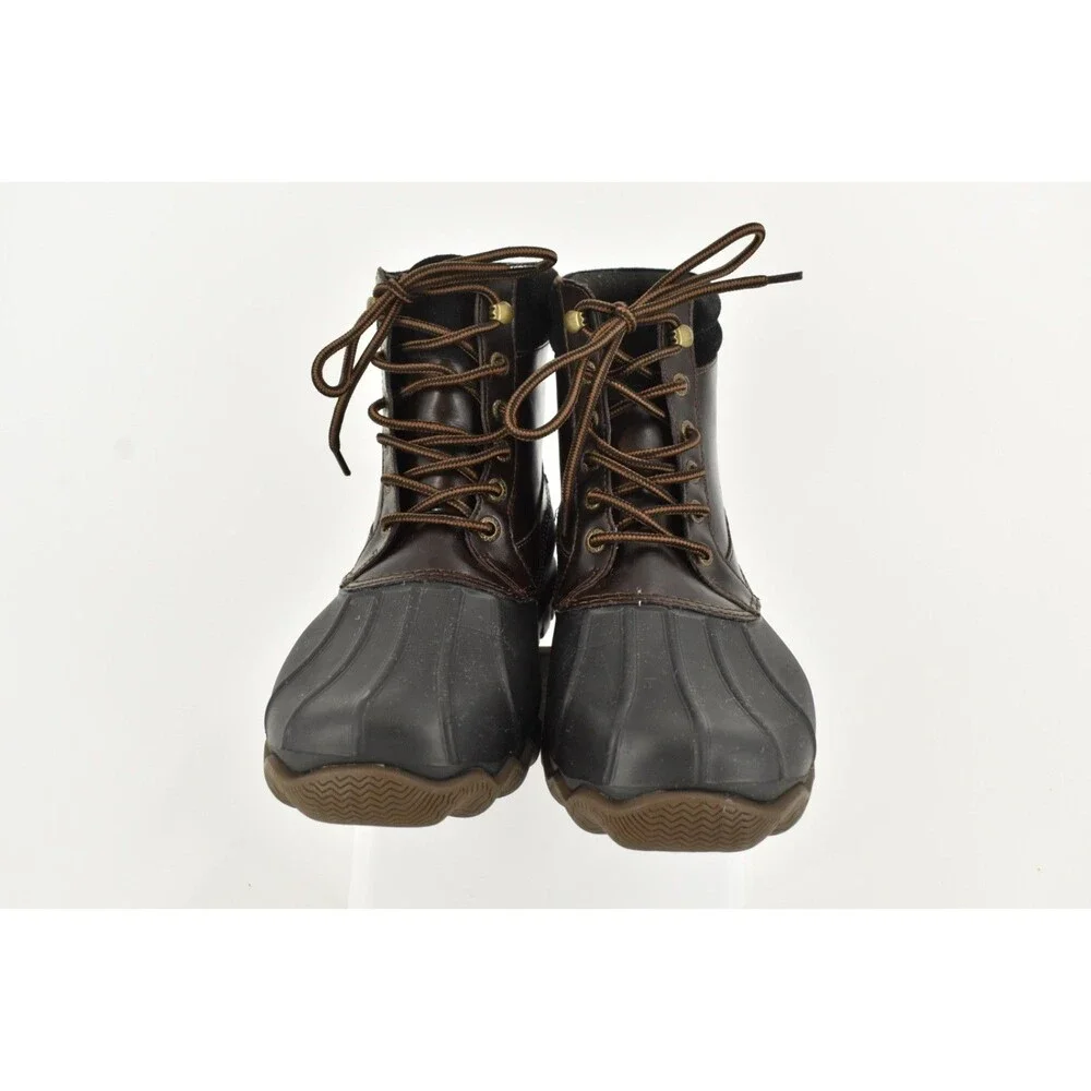 Sperry Top Sider Brewster Mens Brown Leather Waterproof Duck Boots Size 8M